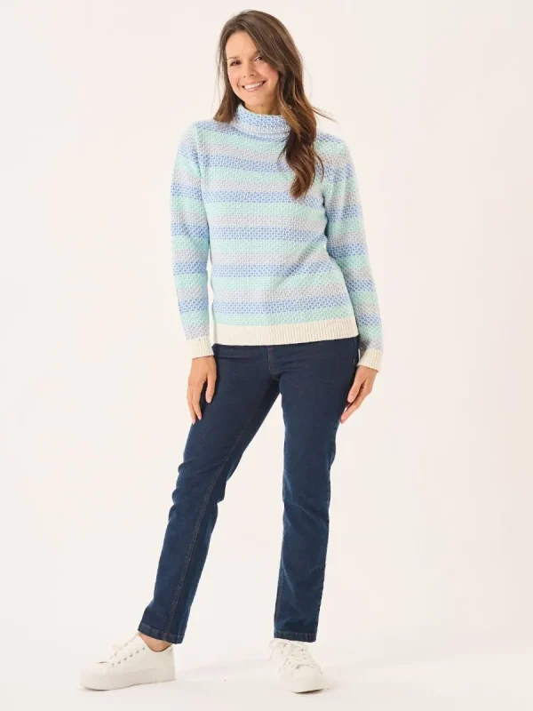 Quba & Co Multicoloured Cowl Neck Textured Jumper - Greta Hot