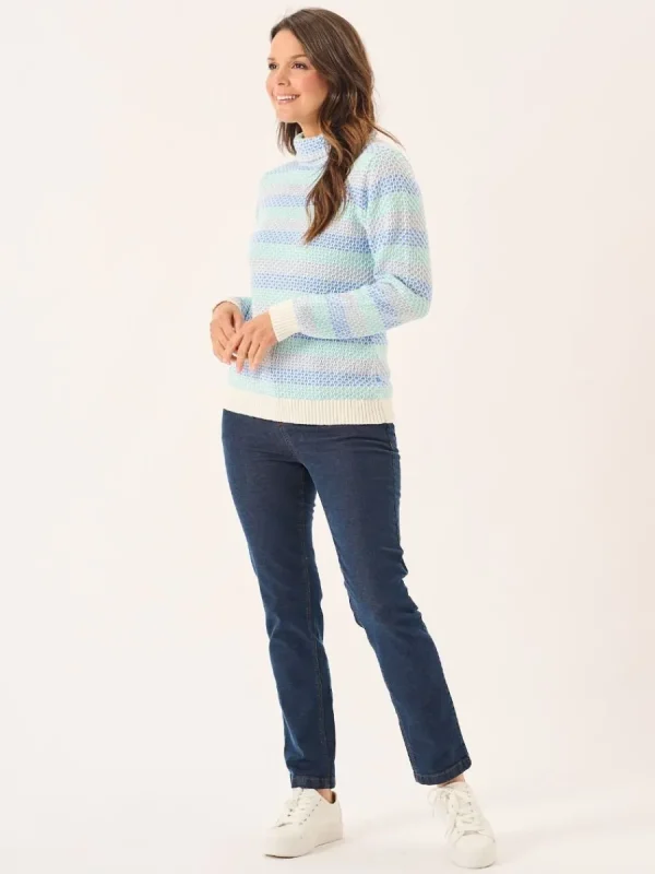 Quba & Co Multicoloured Cowl Neck Textured Jumper - Greta Hot