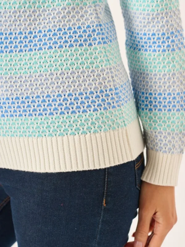 Quba & Co Multicoloured Cowl Neck Textured Jumper - Greta Hot