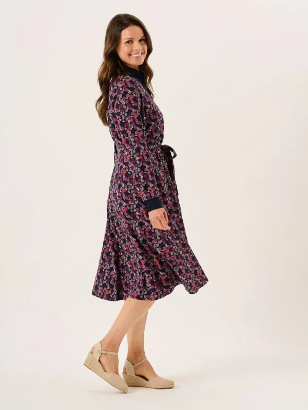 Quba & Co Multicoloured Long Sleeve Nautical Print Shirt Dress - Tally Online