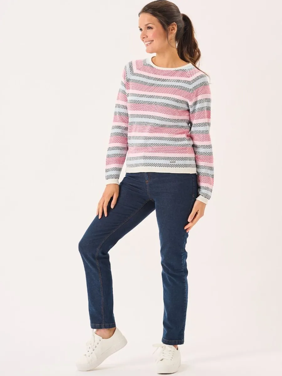 multicoloured_raglan_text_6.webp Quba & Co Multicoloured Raglan Textured Knitted Jumper - Barley Discount