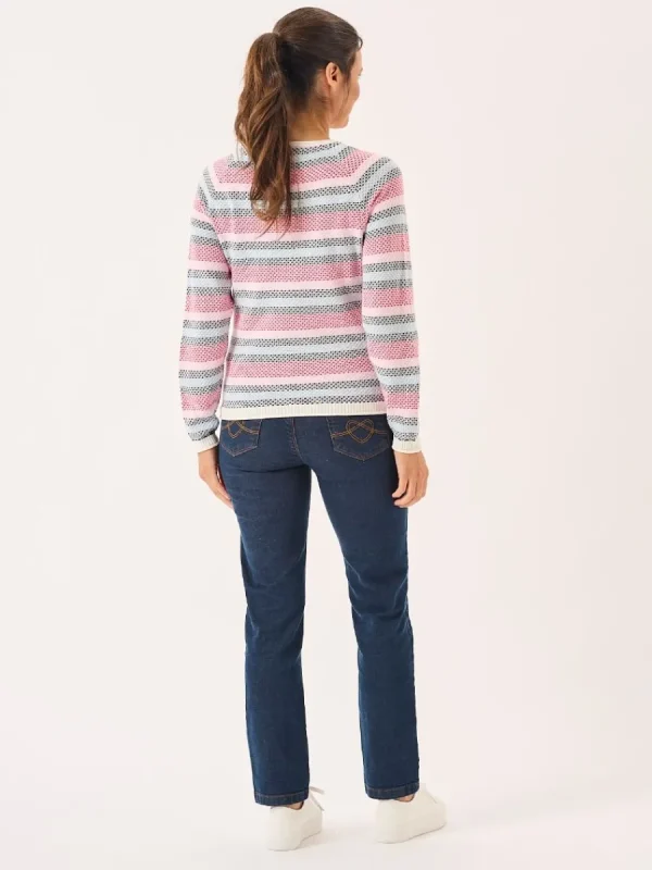 Quba & Co Multicoloured Raglan Textured Knitted Jumper - Barley Discount