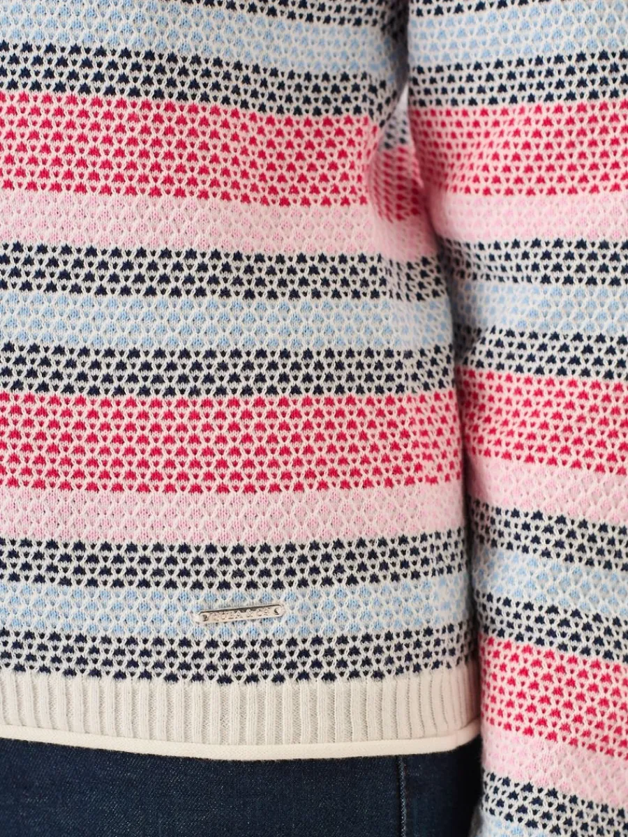 multicoloured_raglan_text_8.webp Quba & Co Multicoloured Raglan Textured Knitted Jumper - Barley Discount