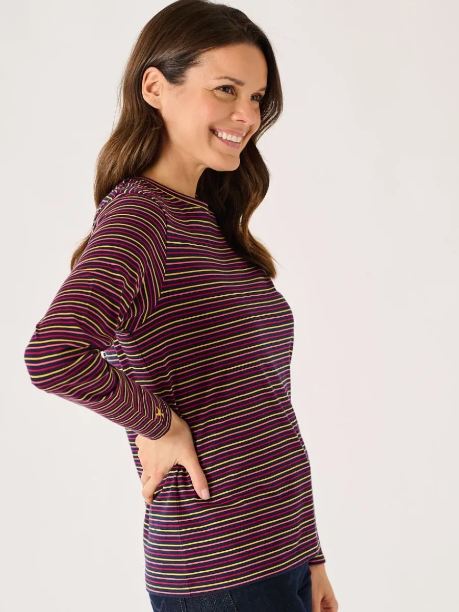 multicoloured_striped_cot_2.webp Quba & Co Multicoloured Striped Cotton Long Sleeve T-Shirt - Pinock Online