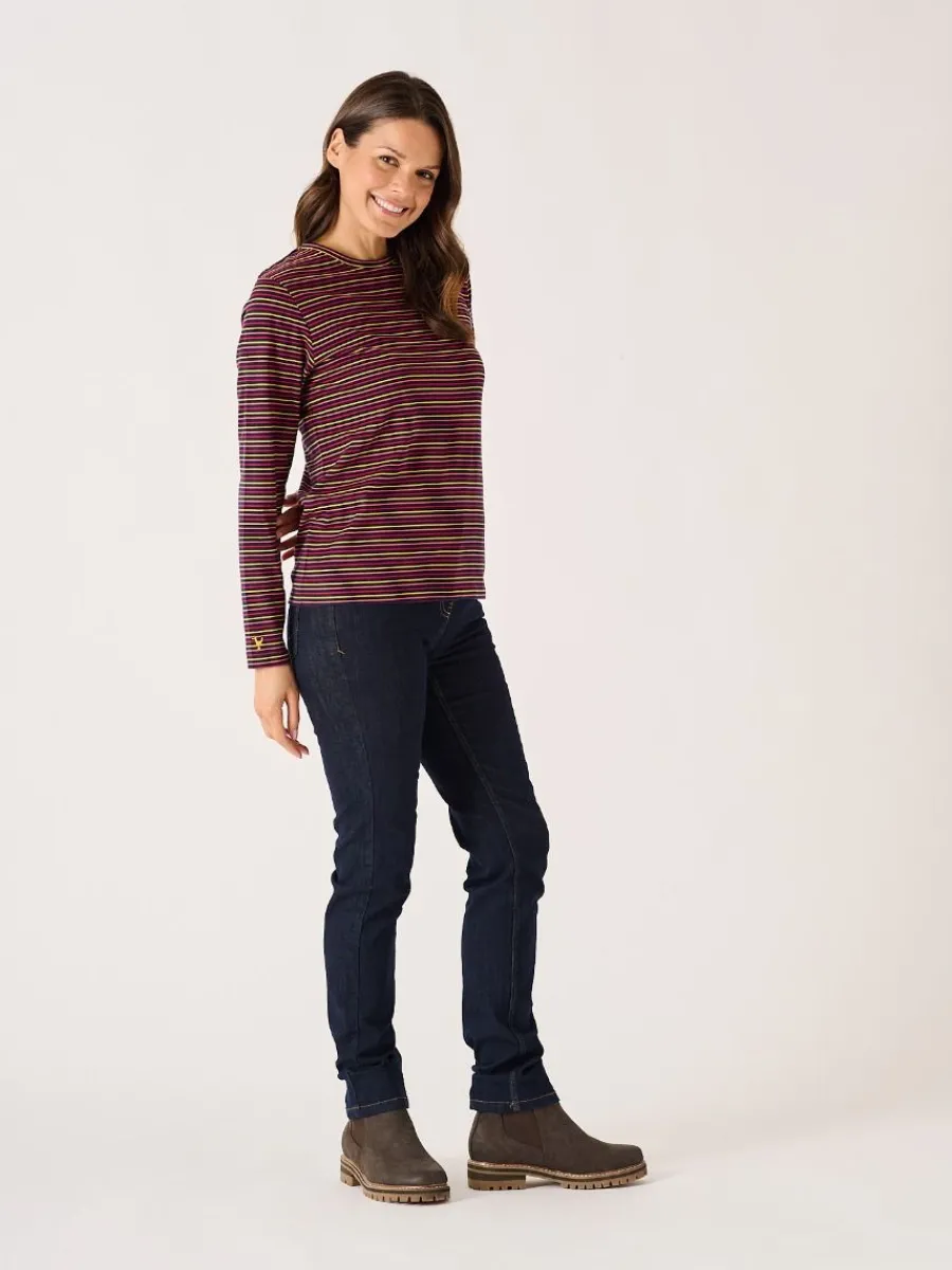multicoloured_striped_cot_6.webp Quba & Co Multicoloured Striped Cotton Long Sleeve T-Shirt - Pinock Online