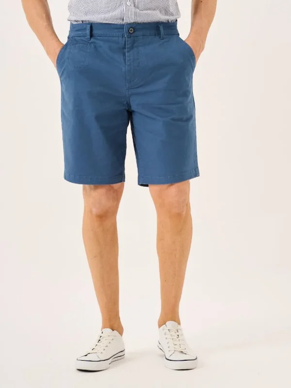 Quba & Co Mykonos Blue Stretch Chino Shorts - Sandor New
