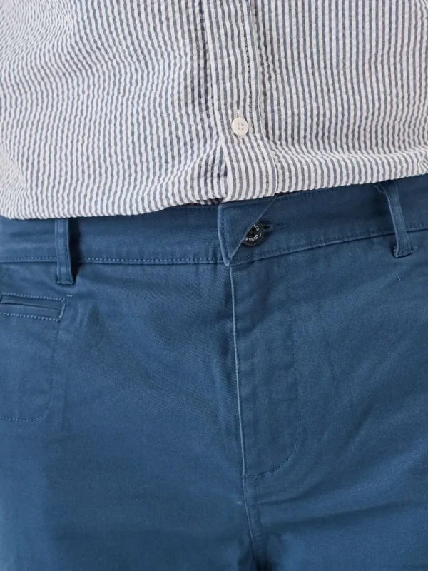 Quba & Co Mykonos Blue Stretch Chino Shorts - Sandor New