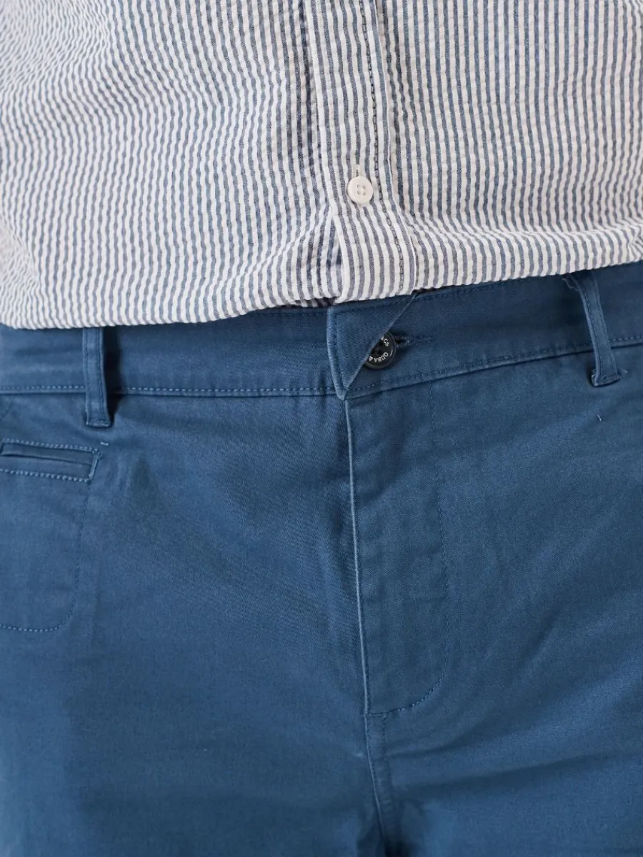 mykonos_blue_stretch_chin_1.webp Quba & Co Mykonos Blue Stretch Chino Shorts - Sandor New