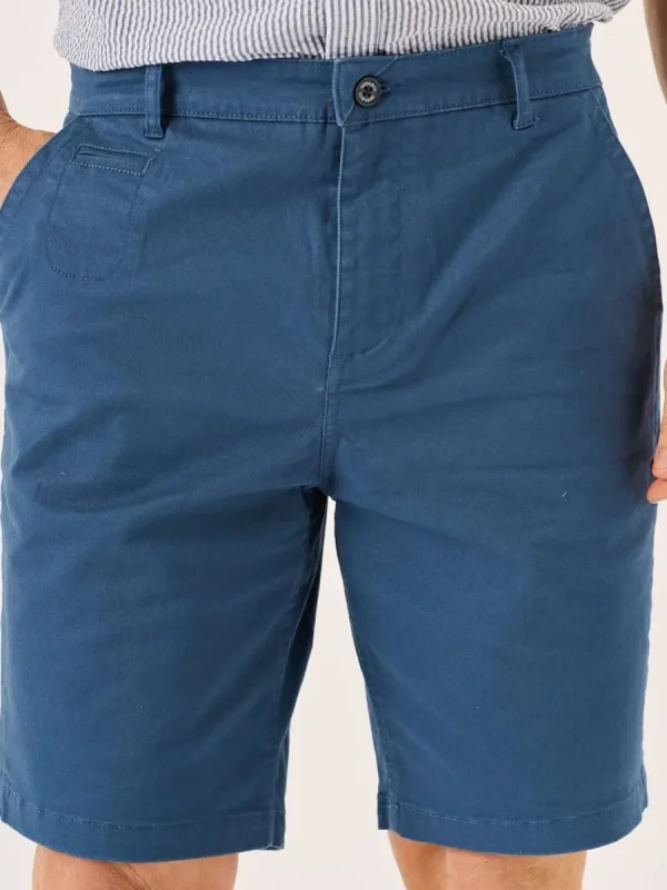 Quba & Co Mykonos Blue Stretch Chino Shorts - Sandor New