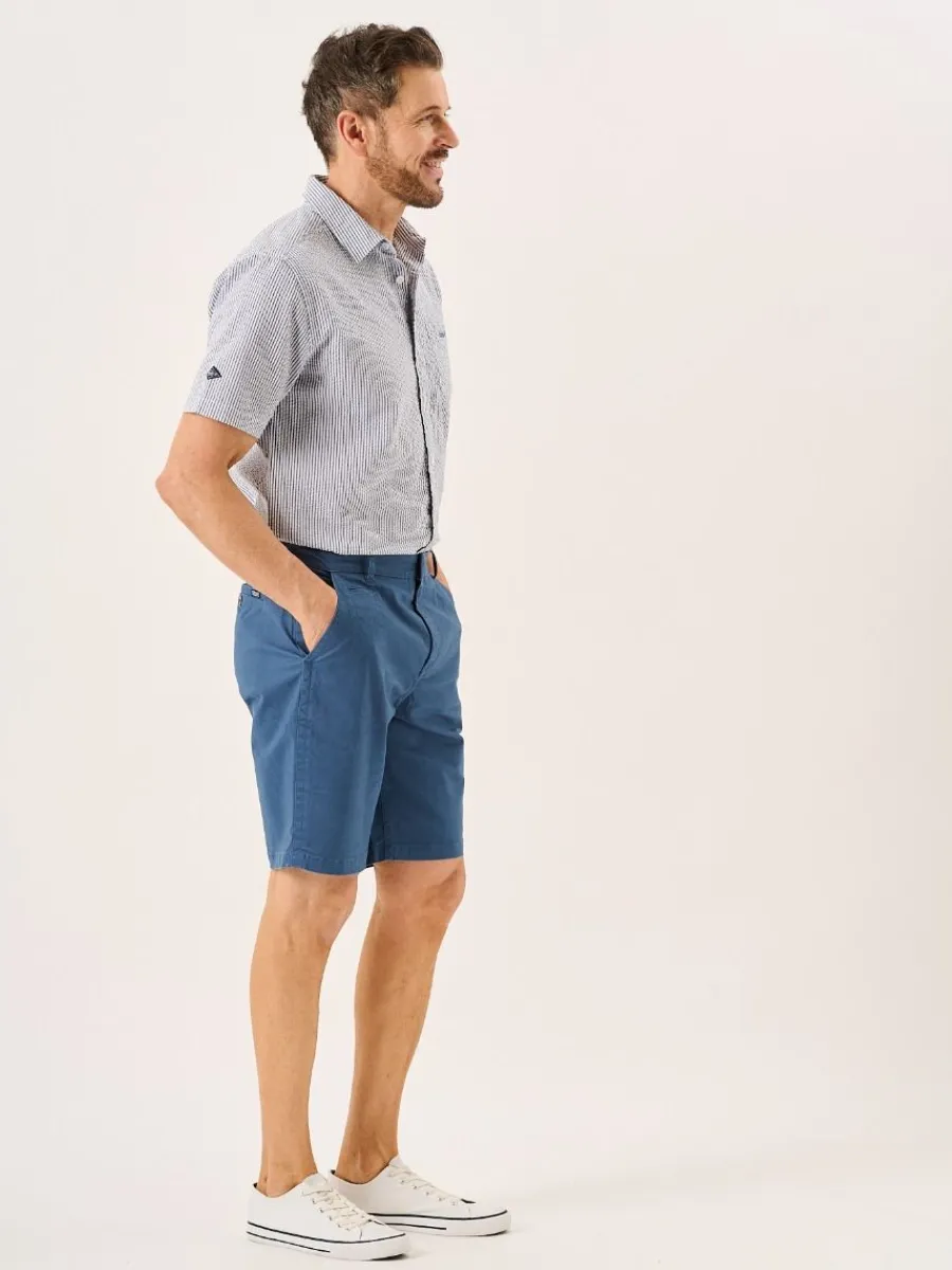 mykonos_blue_stretch_chin_8.webp Quba & Co Mykonos Blue Stretch Chino Shorts - Sandor New