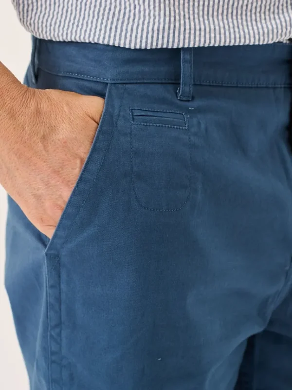 Quba & Co Mykonos Blue Stretch Chino Shorts - Sandor New