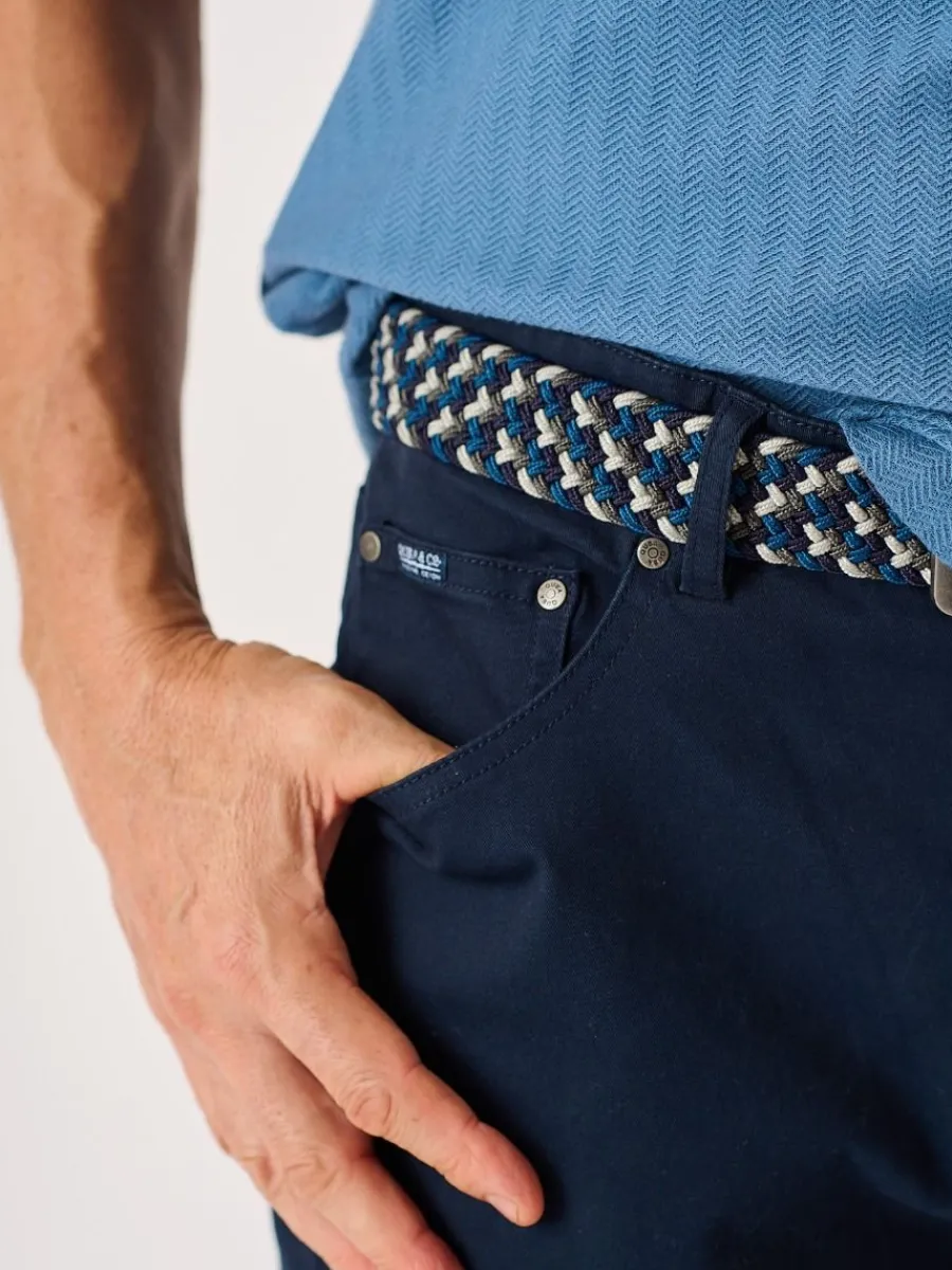 navy_and_blue_mens_woven__0.webp Quba & Co Navy And Blue Men's Woven Style Belt - Barnen Fashion