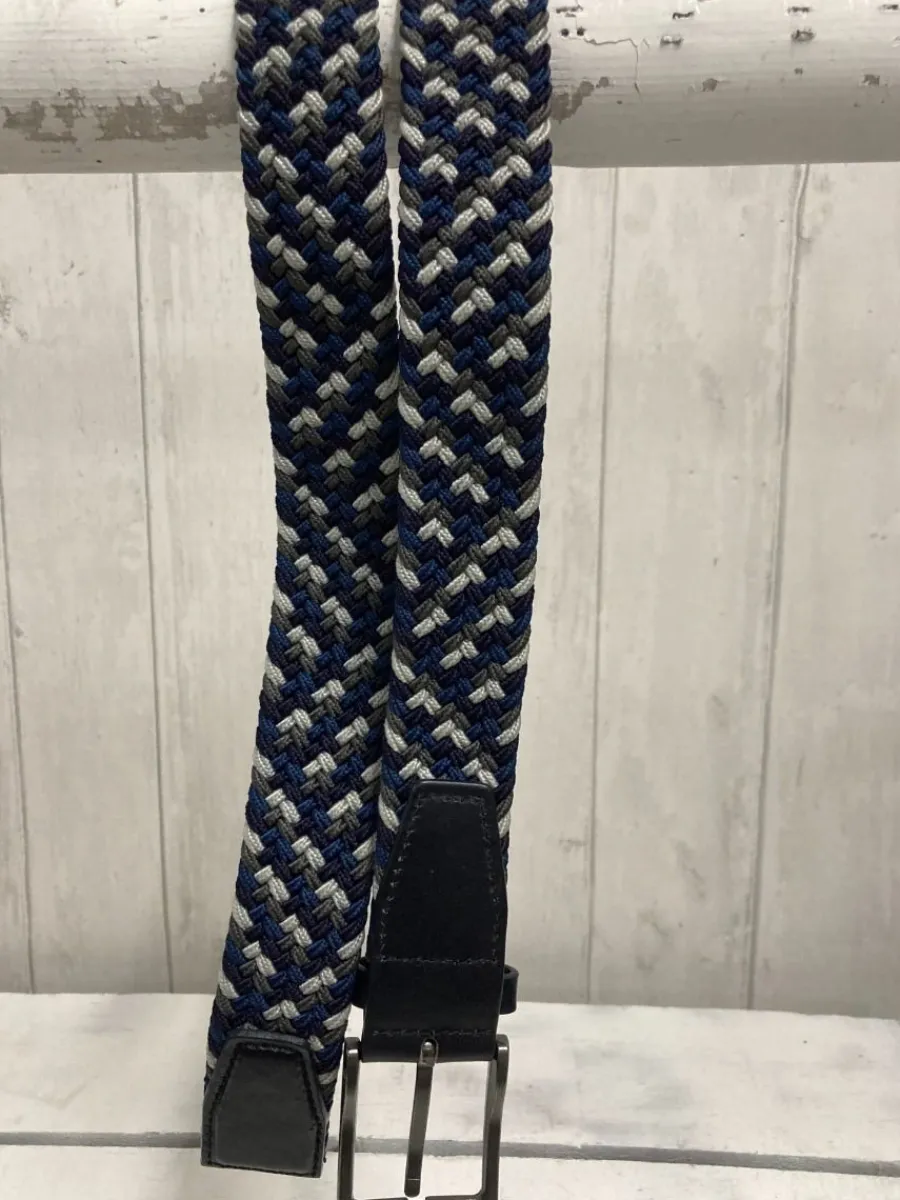 navy_and_blue_mens_woven__1.webp Quba & Co Navy And Blue Men's Woven Style Belt - Barnen Fashion