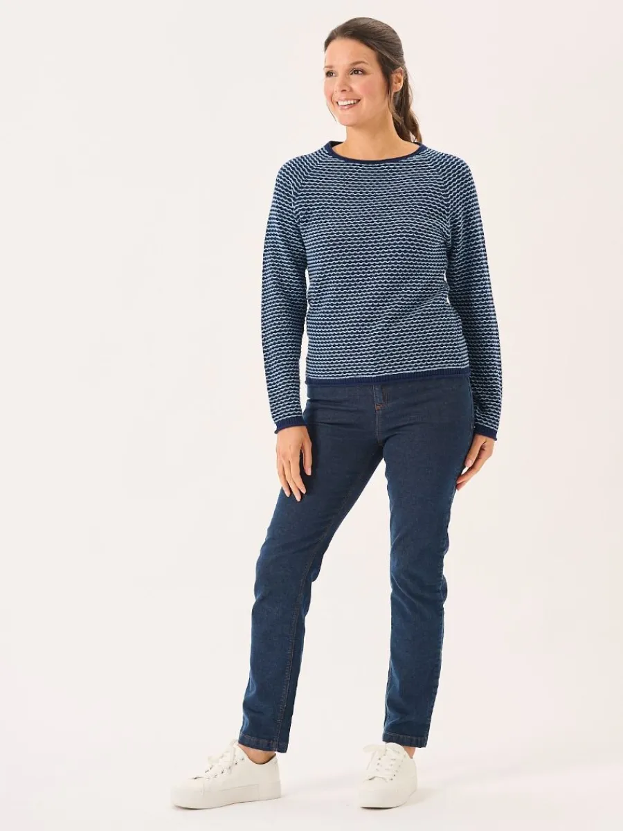 navy_and_sky_blue_raglan__7.webp Quba & Co Navy And Sky Blue Raglan Textured Knit Jumper - Bardo Best