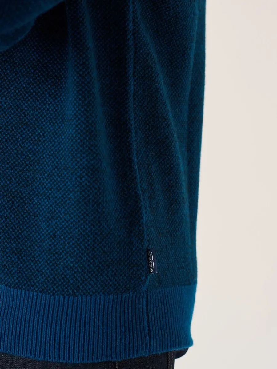 navy_and_teal_merino_rich_6.webp Quba & Co Navy And Teal Merino Rich Lifestyle Textured Jumper - Bramhill Outlet