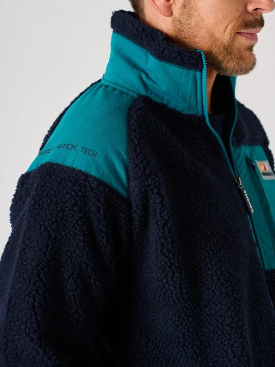 navy_and_teal_xseries_zip_5.webp Quba & Co Navy And Teal X-Series Zip Borg Jacket- Biasca New