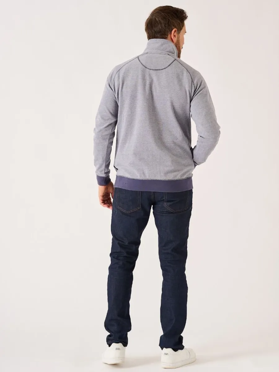 navy_and_white_button_nec_6.webp Quba & Co Navy And White Button Neck Sweatshirt - Felson Sale