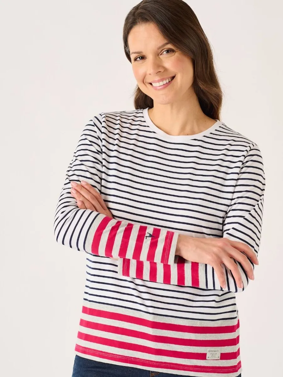 navy_and_white_long_sleev_0-1.webp Quba & Co Navy And White Long Sleeved Striped T-Shirt - Helene Hot