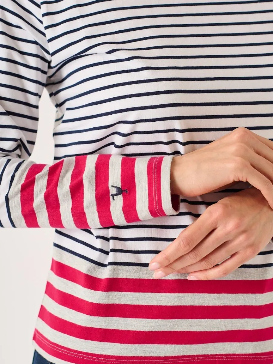 navy_and_white_long_sleev_6-1.webp Quba & Co Navy And White Long Sleeved Striped T-Shirt - Helene Hot