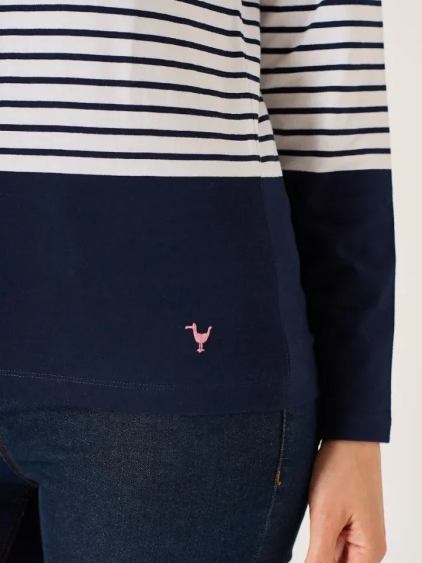 Quba & Co Navy And White Long Sleeved Striped T-Shirt - Lenora New