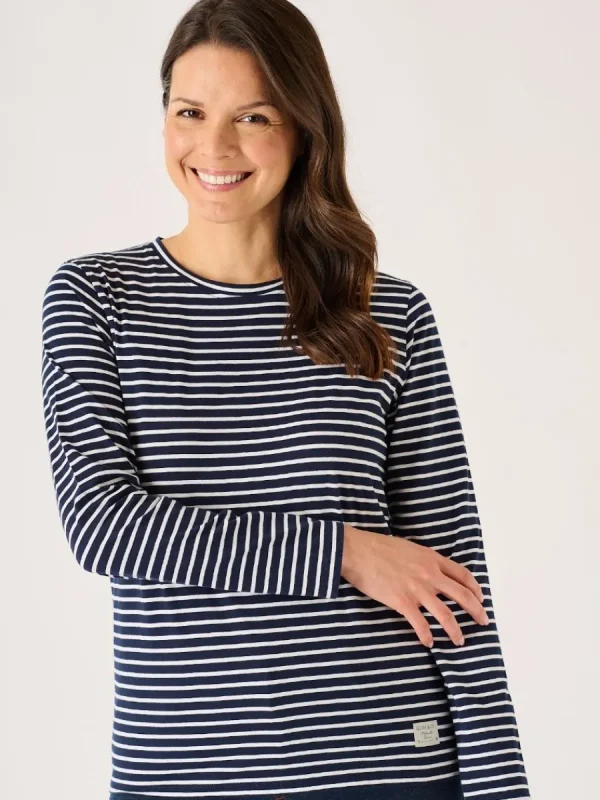 Quba & Co Navy And White Striped Long Sleeve T-Shirt - Anya New