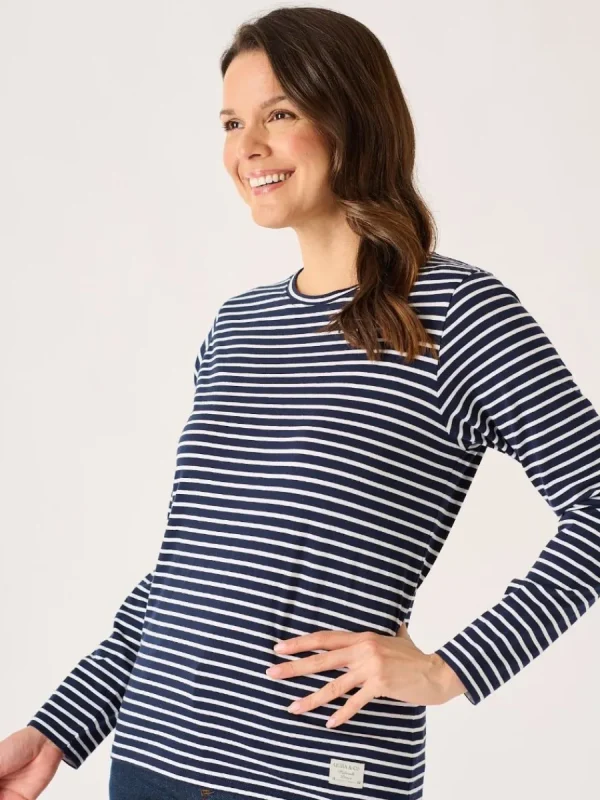 Quba & Co Navy And White Striped Long Sleeve T-Shirt - Anya New