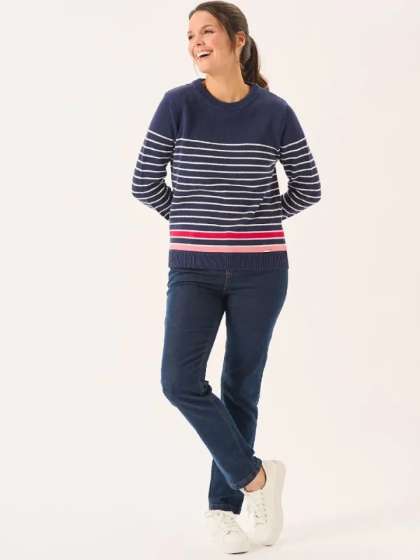 Quba & Co Navy Breton Striped Jumper - Darla Outlet