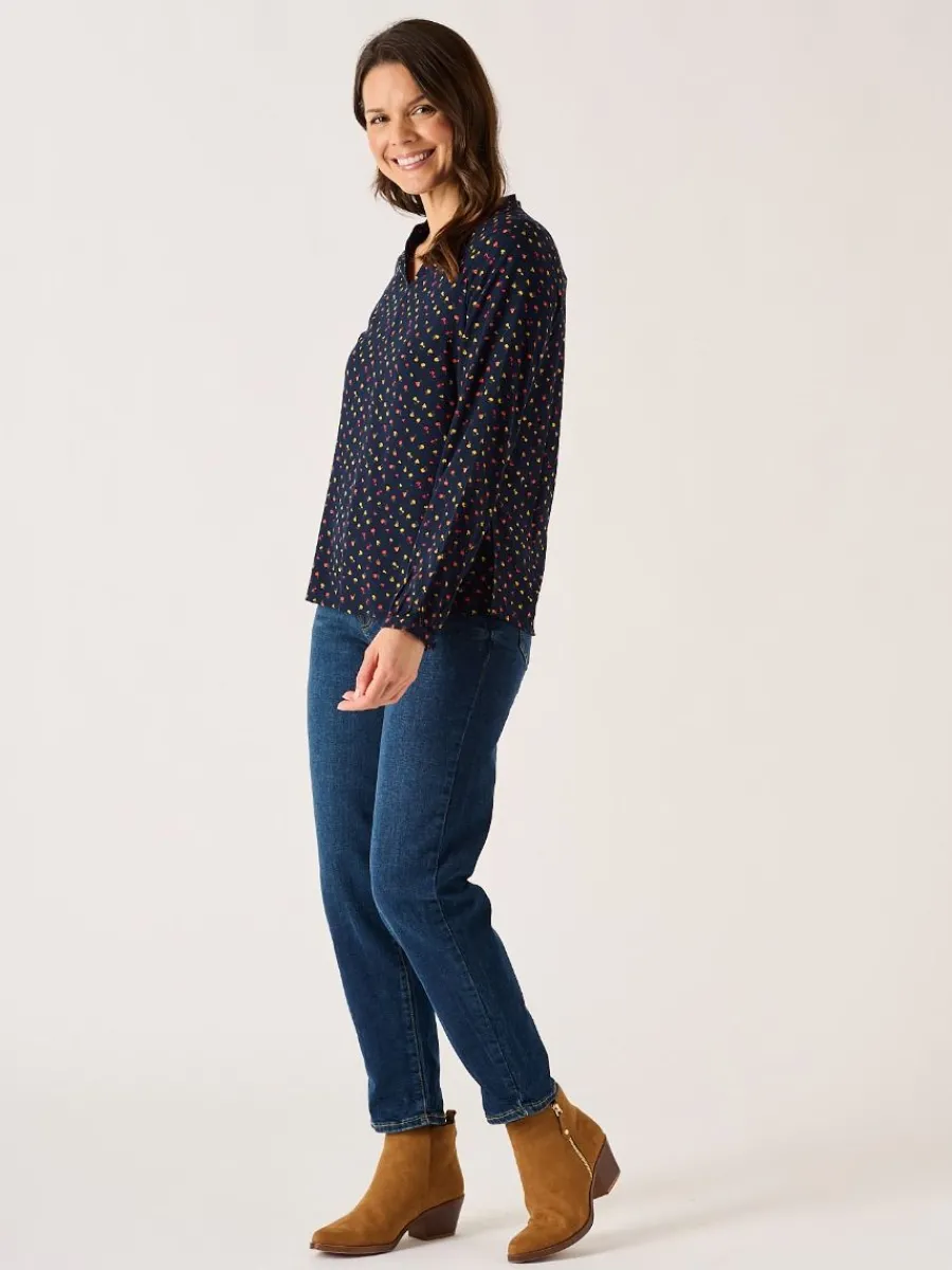 navy_floral_print_long_sl_3.webp Quba & Co Navy Floral Print Long Sleeve Ditsy Top - Octavia Outlet