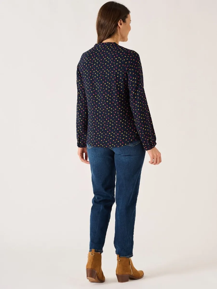 navy_floral_print_long_sl_6.webp Quba & Co Navy Floral Print Long Sleeve Ditsy Top - Octavia Outlet
