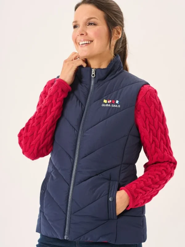 Quba & Co Navy Ladies X-Series Shower And Windproof Gilet - Kitt New