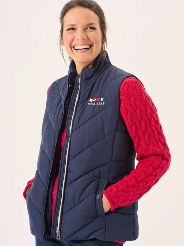Quba & Co Navy Ladies X-Series Shower And Windproof Gilet - Kitt New