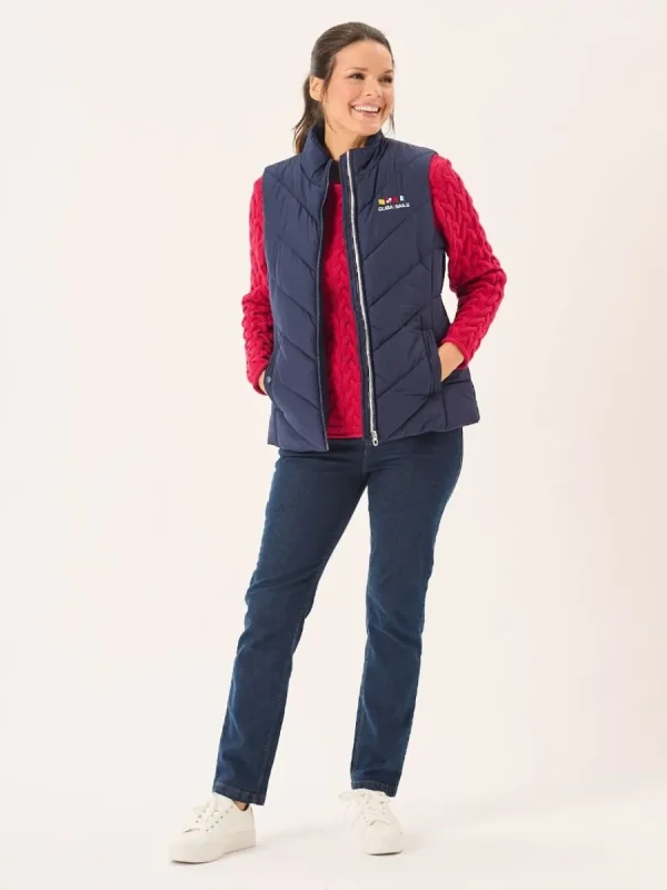 Quba & Co Navy Ladies X-Series Shower And Windproof Gilet - Kitt New