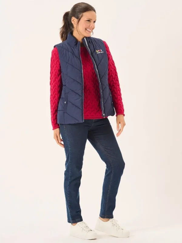 Quba & Co Navy Ladies X-Series Shower And Windproof Gilet - Kitt New