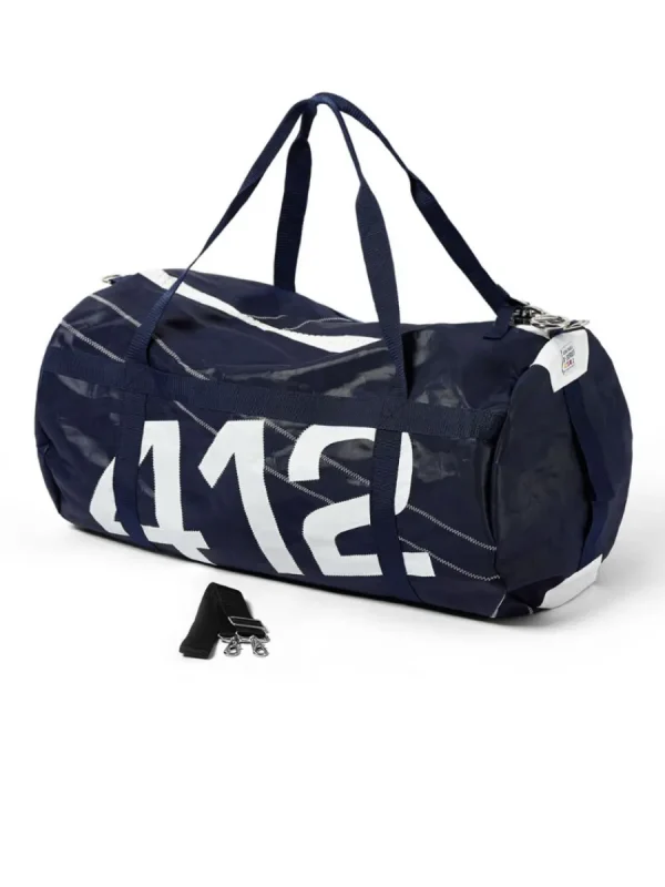 Quba & Co Navy Large Barrel Bag - Caspain Fashion