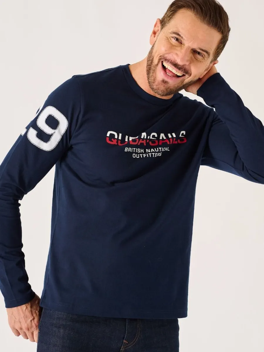 navy_long_sleeve_xseries__0.webp Quba & Co Navy Long Sleeve X-Series T-Shirt - Louiston Online