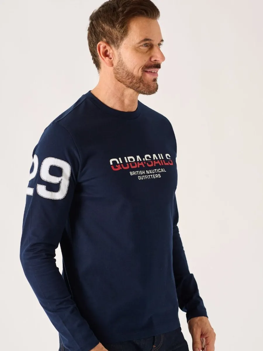 navy_long_sleeve_xseries__2.webp Quba & Co Navy Long Sleeve X-Series T-Shirt - Louiston Online