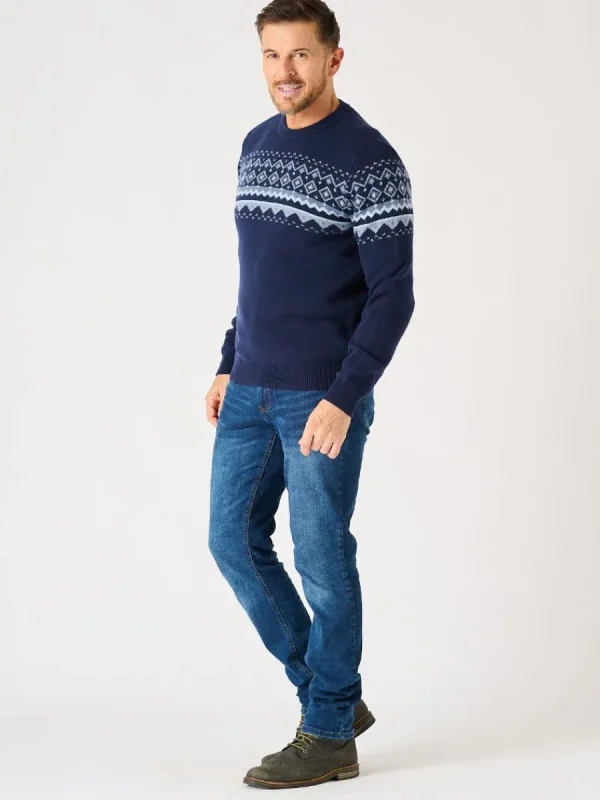 Quba & Co Navy Merino Rich Knitted Jumper - Lifestyle - Drayton Clearance