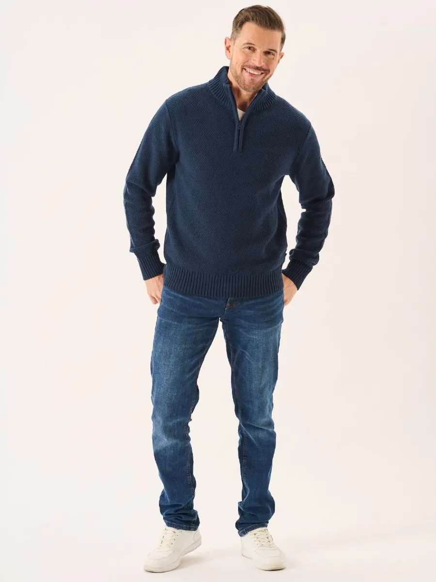navy_merino_rich_zip_neck_5.webp Quba & Co Navy Merino Rich Zip Neck Lifestyle jumper - Kloof New