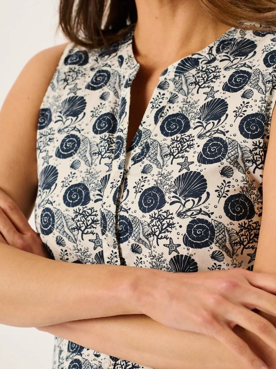 navy_nautical_print_sleev_1.webp Quba & Co Navy Nautical Print Sleeveless Midi Dress - Tabitha Clearance