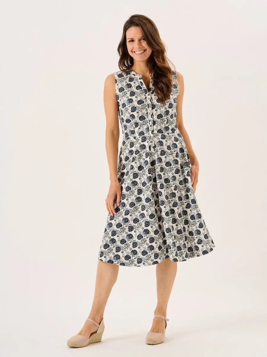 navy_nautical_print_sleev_3.webp Quba & Co Navy Nautical Print Sleeveless Midi Dress - Tabitha Clearance