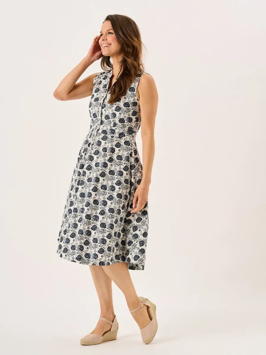 navy_nautical_print_sleev_4.webp Quba & Co Navy Nautical Print Sleeveless Midi Dress - Tabitha Clearance