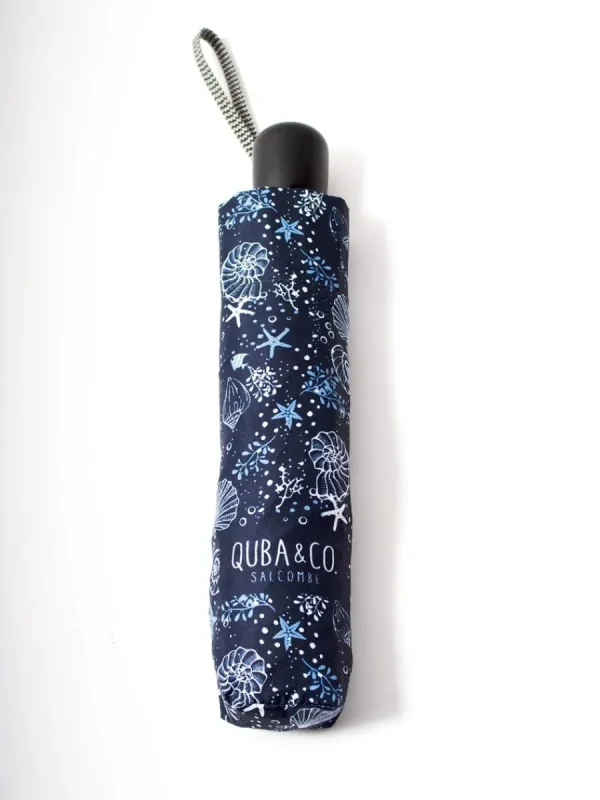 Quba & Co Navy Nautical Print Umbrella - Koga New