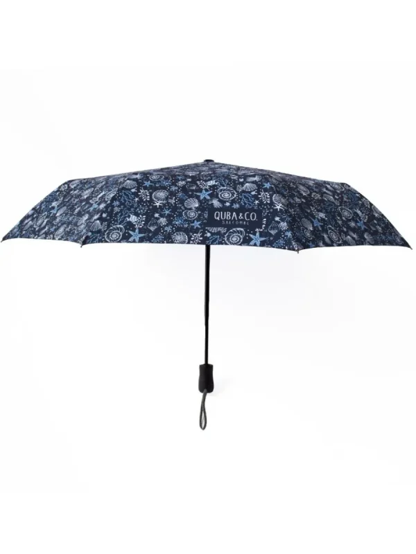 Quba & Co Navy Nautical Print Umbrella - Koga New