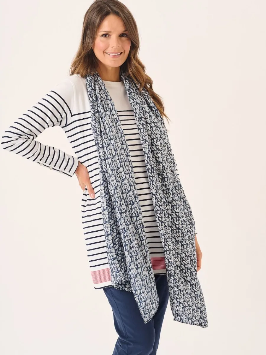navy_nautical_print_visco_1.webp Quba & Co Navy Nautical Print Viscose Scarf - Shiloh New