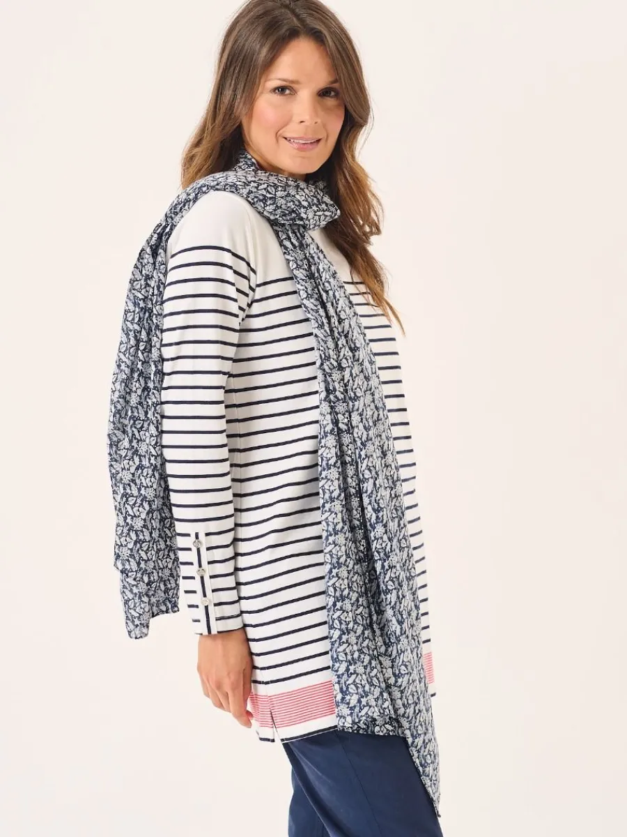 navy_nautical_print_visco_2.webp Quba & Co Navy Nautical Print Viscose Scarf - Shiloh New
