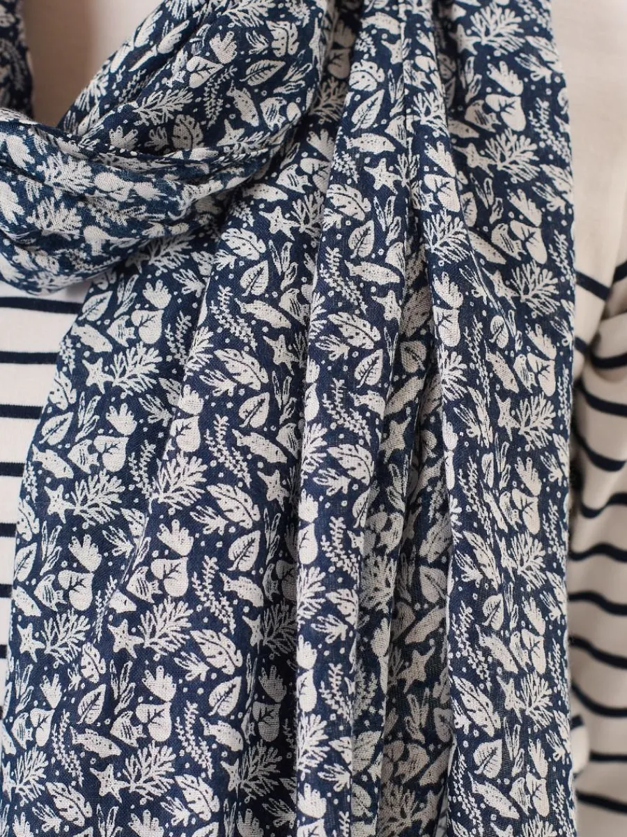 navy_nautical_print_visco_6.webp Quba & Co Navy Nautical Print Viscose Scarf - Shiloh New