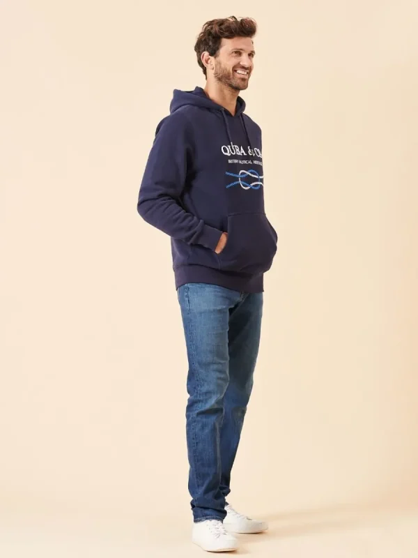 Quba & Co Navy Quba and Co Overhead Nautical Hoodie - Riveo Clearance