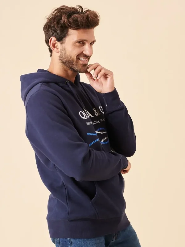 Quba & Co Navy Quba and Co Overhead Nautical Hoodie - Riveo Clearance