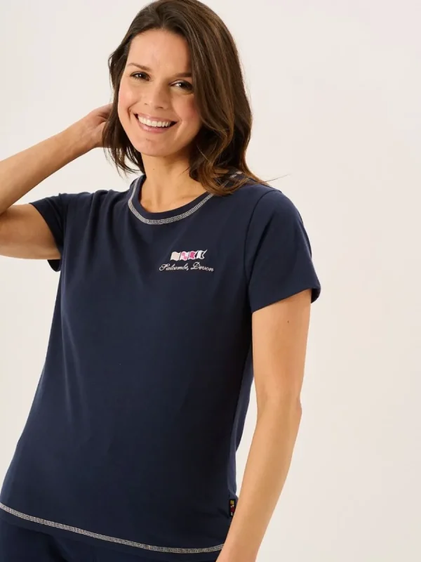 Quba & Co Navy Quba And Co X-Series Ladies Short Sleeve T-Shirt - Tenor Outlet