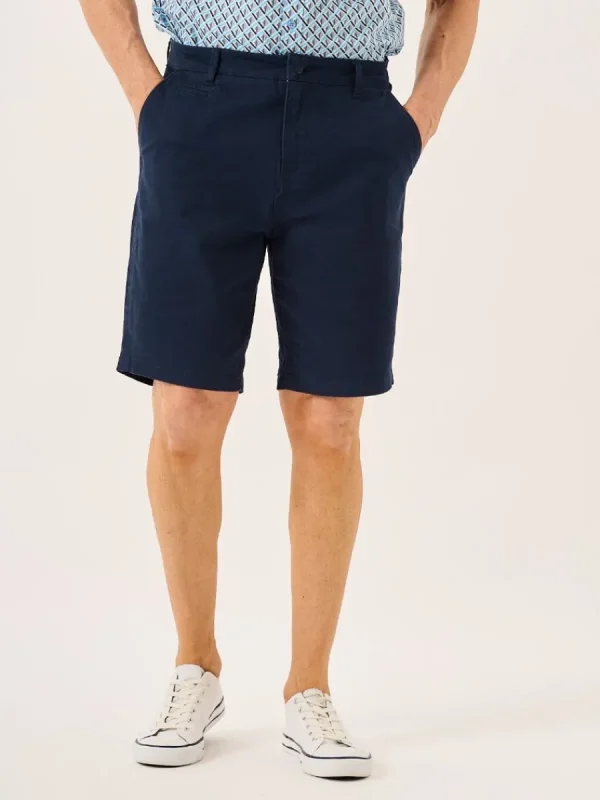 Quba & Co Navy Stretch Chino Shorts - Sandor New